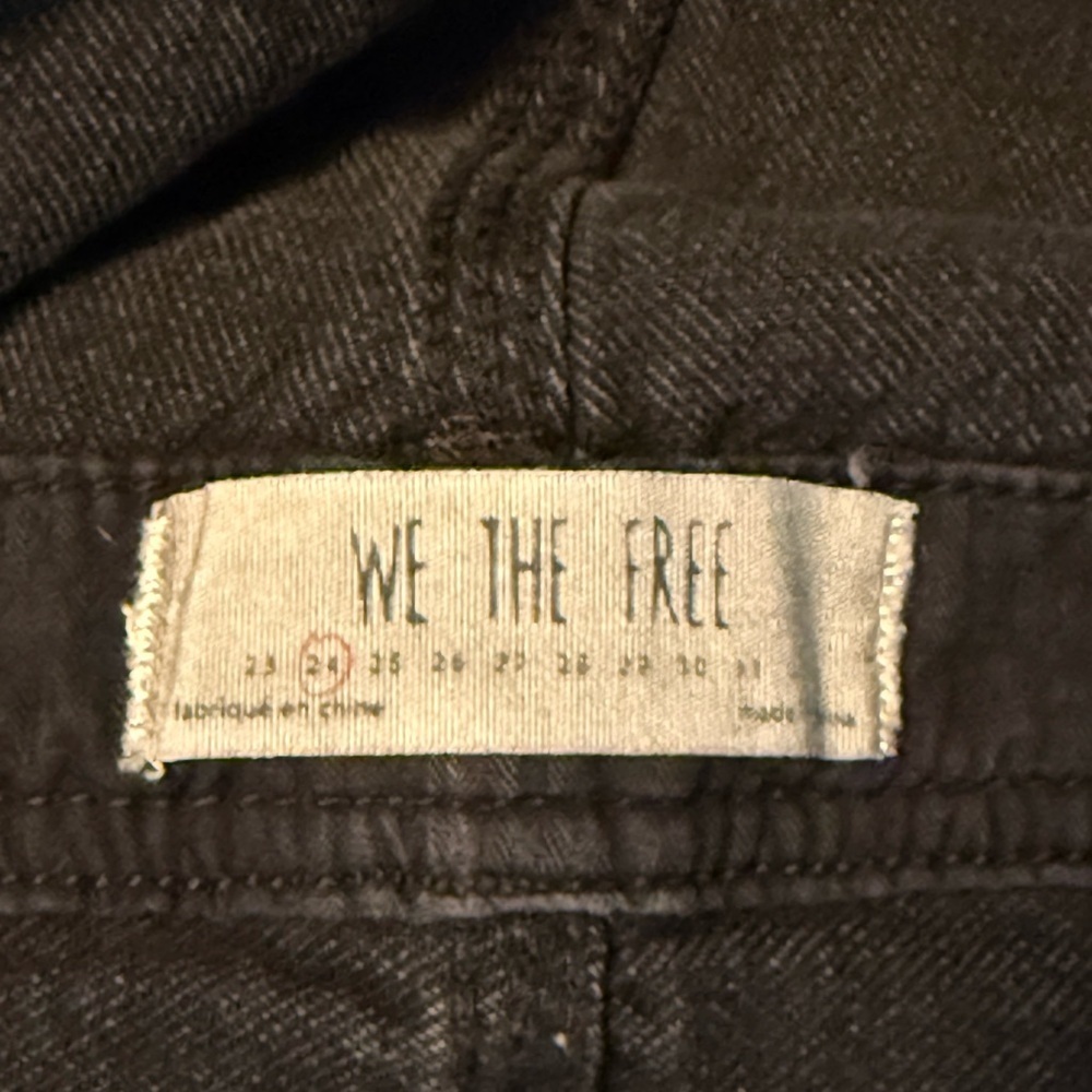 Free People We The Free Ziggy Denim Overalls Black Size 24 - Picture 9 of 10